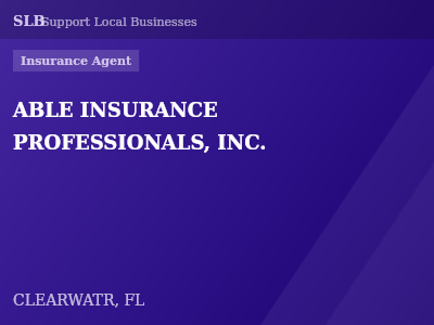 ABLE INSURANCE PROFESSIONALS, INC. — Insurance Agent in CLEARWATR, FL