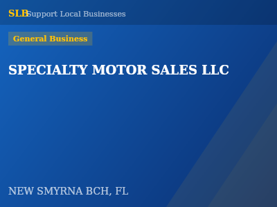 SPECIALTY MOTOR SALES LLC — General Business in NEW SMYRNA BCH, FL