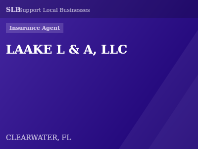 LAAKE L & A, LLC — Insurance Agent in CLEARWATER, FL