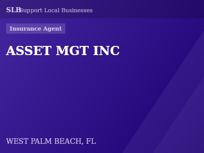 ASSET MGT INC — Insurance Agent in WEST PALM BEACH, FL