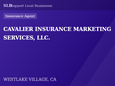 CAVALIER INSURANCE MARKETING SERVICES, LLC. — Insurance Agent in WESTLAKE VILLAGE, CA