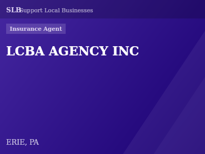 LCBA AGENCY INC — Insurance Agent in ERIE, PA
