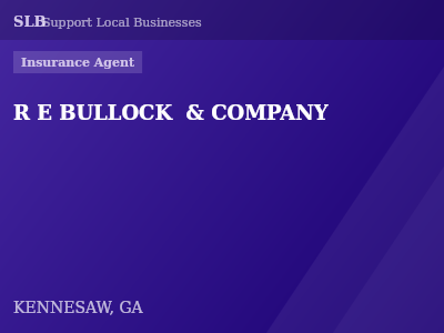 R E BULLOCK  & COMPANY — Insurance Agent in KENNESAW, GA