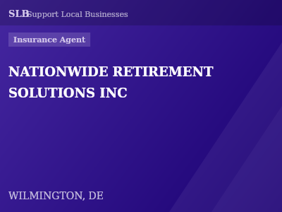 NATIONWIDE RETIREMENT SOLUTIONS INC — Insurance Agent in WILMINGTON, DE
