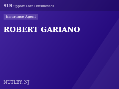 ROBERT GARIANO — Insurance Agent in NUTLEY, NJ