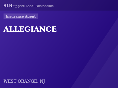ALLEGIANCE — Insurance Agent in WEST ORANGE, NJ