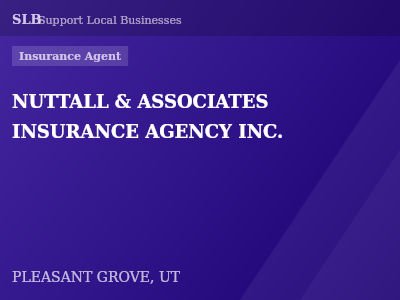 NUTTALL & ASSOCIATES INSURANCE AGENCY INC. — Insurance Agent in PLEASANT GROVE, UT