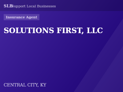 SOLUTIONS FIRST, LLC — Insurance Agent in CENTRAL CITY, KY