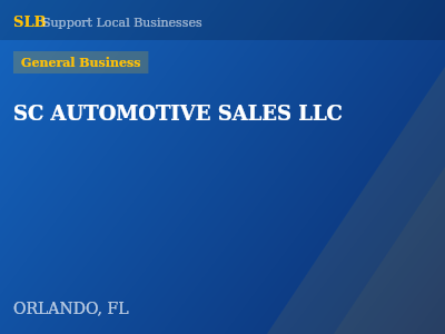SC AUTOMOTIVE SALES LLC — General Business in ORLANDO, FL
