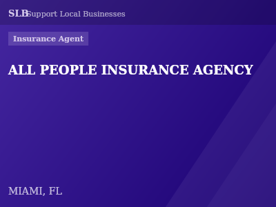 ALL PEOPLE INSURANCE AGENCY — Insurance Agent in MIAMI, FL
