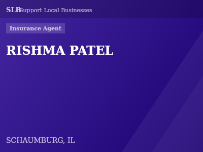 RISHMA PATEL — Insurance Agent in SCHAUMBURG, IL