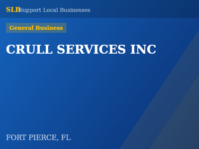 CRULL SERVICES INC — General Business in FORT PIERCE, FL