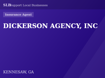 DICKERSON AGENCY, INC — Insurance Agent in KENNESAW, GA