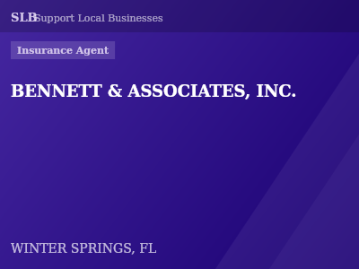 BENNETT & ASSOCIATES, INC. — Insurance Agent in WINTER SPRINGS, FL