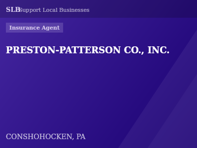 PRESTON-PATTERSON CO., INC. — Insurance Agent in CONSHOHOCKEN, PA