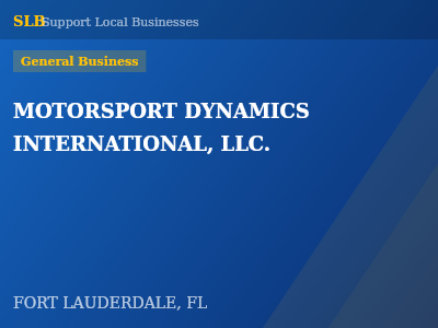 MOTORSPORT DYNAMICS INTERNATIONAL, LLC. — General Business in FORT LAUDERDALE, FL