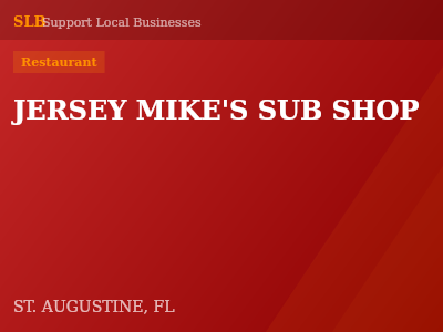 JERSEY MIKE'S SUB SHOP — Restaurant in ST. AUGUSTINE, FL