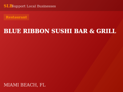 BLUE RIBBON SUSHI BAR & GRILL — Restaurant in MIAMI BEACH, FL