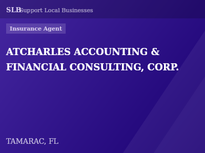 ATCHARLES ACCOUNTING & FINANCIAL CONSULTING, CORP. — Insurance Agent in TAMARAC, FL