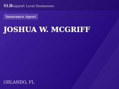 JOSHUA W. MCGRIFF — Insurance Agent in ORLANDO, FL
