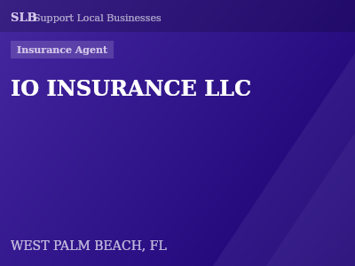 IO INSURANCE LLC — Insurance Agent in WEST PALM BEACH, FL