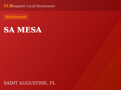 SA MESA — Restaurant in SAINT AUGUSTINE, FL