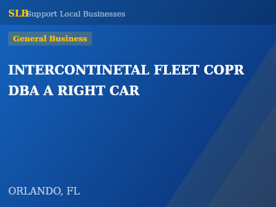INTERCONTINETAL FLEET COPR DBA A RIGHT CAR — General Business in ORLANDO, FL