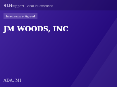 JM WOODS, INC — Insurance Agent in ADA, MI
