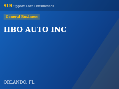 HBO AUTO INC — General Business in ORLANDO, FL