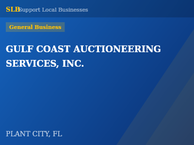 GULF COAST AUCTIONEERING SERVICES, INC. — General Business in PLANT CITY, FL