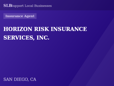 HORIZON RISK INSURANCE SERVICES, INC. — Insurance Agent in SAN DIEGO, CA