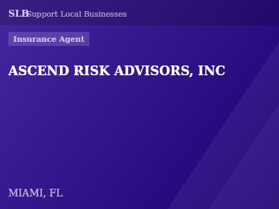 ASCEND RISK ADVISORS, INC — Insurance Agent in MIAMI, FL
