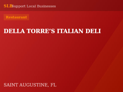 DELLA TORRE’S ITALIAN DELI — Restaurant in SAINT AUGUSTINE, FL