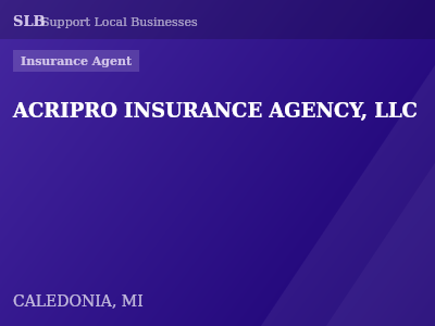 ACRIPRO INSURANCE AGENCY, LLC — Insurance Agent in CALEDONIA, MI