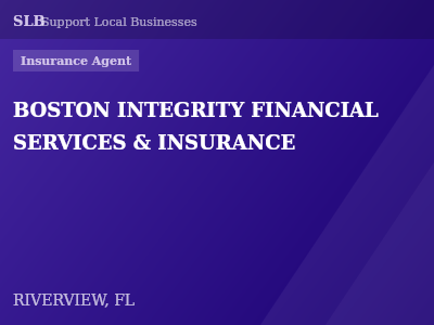 BOSTON INTEGRITY FINANCIAL SERVICES & INSURANCE — Insurance Agent in RIVERVIEW, FL