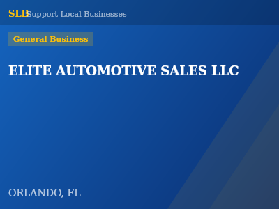 ELITE AUTOMOTIVE SALES LLC — General Business in ORLANDO, FL