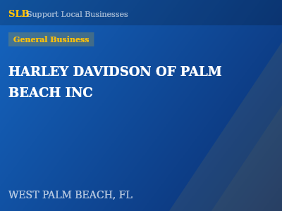 HARLEY DAVIDSON OF PALM BEACH INC — General Business in WEST PALM BEACH, FL