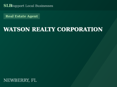 WATSON REALTY CORPORATION — Real Estate Agent in NEWBERRY, FL