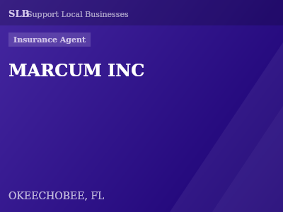 MARCUM INC — Insurance Agent in OKEECHOBEE, FL