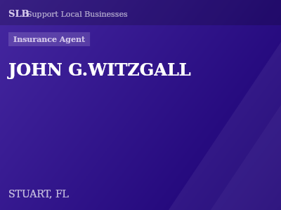 JOHN G.WITZGALL — Insurance Agent in STUART, FL