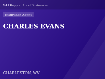 CHARLES EVANS — Insurance Agent in CHARLESTON, WV