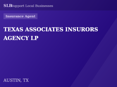 TEXAS ASSOCIATES INSURORS AGENCY LP — Insurance Agent in AUSTIN, TX