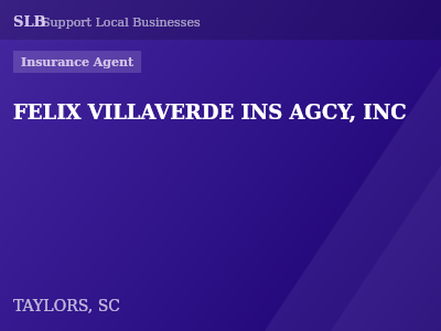 FELIX VILLAVERDE INS AGCY, INC — Insurance Agent in TAYLORS, SC