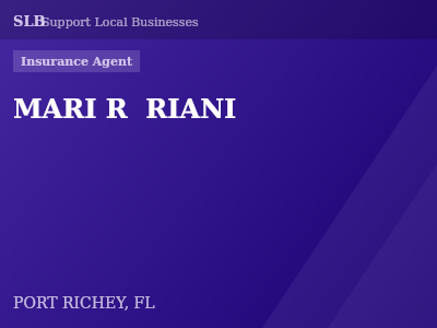 MARI R  RIANI — Insurance Agent in PORT RICHEY, FL