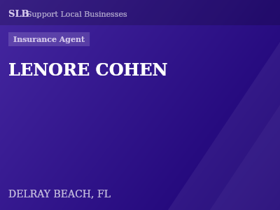 LENORE COHEN — Insurance Agent in DELRAY BEACH, FL