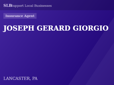 JOSEPH GERARD GIORGIO — Insurance Agent in LANCASTER, PA