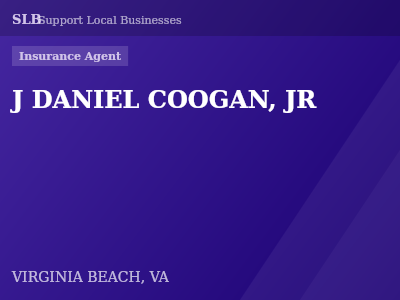 J DANIEL COOGAN, JR — Insurance Agent in VIRGINIA BEACH, VA