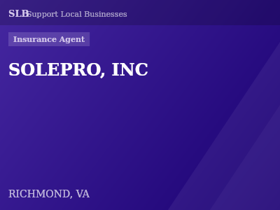 SOLEPRO, INC — Insurance Agent in RICHMOND, VA