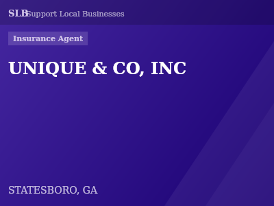 UNIQUE & CO, INC — Insurance Agent in STATESBORO, GA