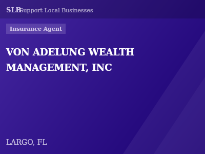 VON ADELUNG WEALTH MANAGEMENT, INC — Insurance Agent in LARGO, FL